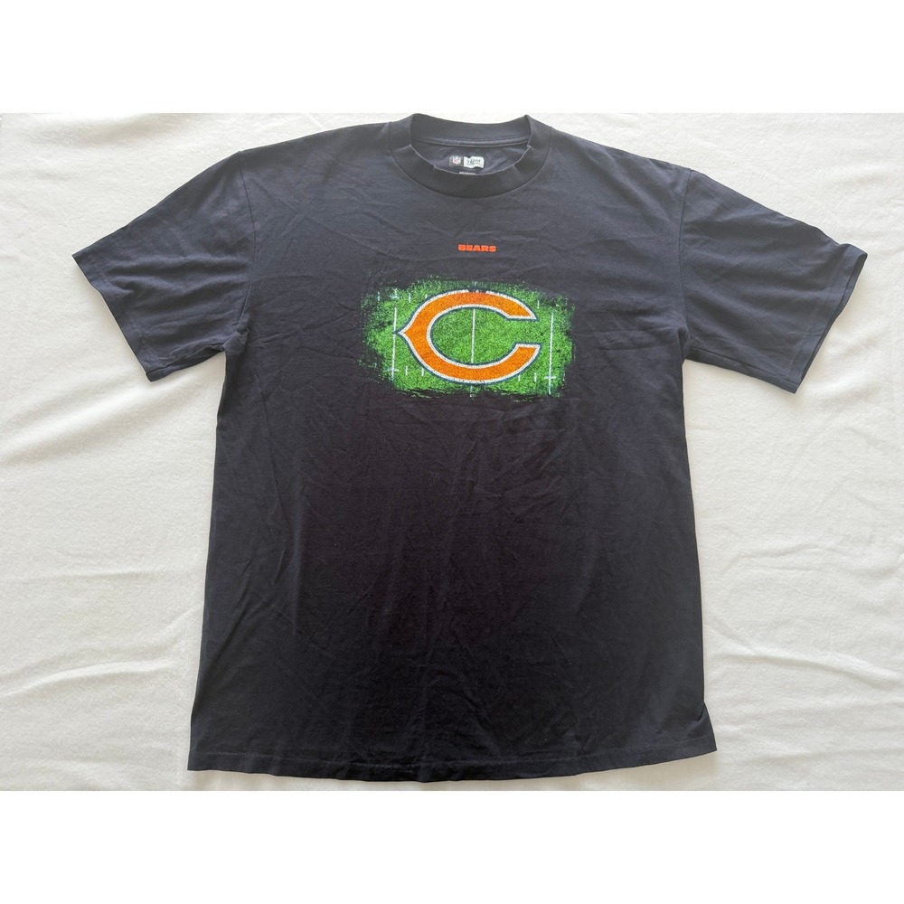 NFL Team Apparel T-Shirt Mens XL Chicago Bears Football Field Graphic Excellent
